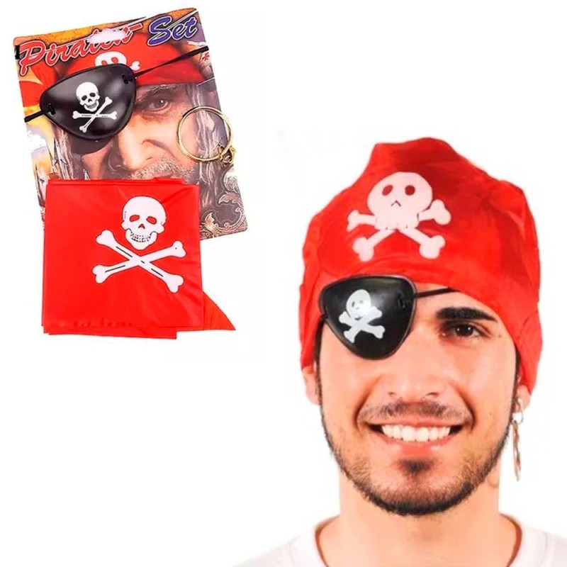 Moton Motors | Korsan Bandana, Göz Maskesi ve Küpe 3'lü Kostüm Seti Moton Motors | Korsan Bandana, Göz Maskesi ve Küpe 3'lü Kostüm Seti