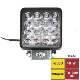 Moton Motors | Off Road Sis Farı - Lamba 16 Led 48W