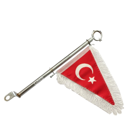 Moton Motors | Flama Türk Bayrağı (Beyaz Çerçeve) 35 Cm