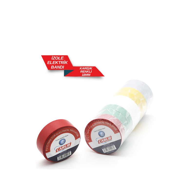 Moton Motors | Karışık Renkli İzolebant 18 mm Moton Motors | Karışık Renkli İzolebant 18 mm