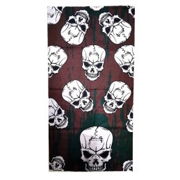 Moton Motors | Kafatası Baskılı Likralı Bandana (Haki/Krem)