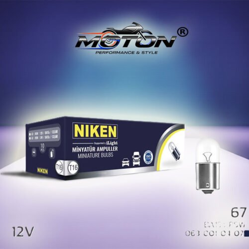 Niken 67 Ampul 12V (R5W) BA15S 10’Lu