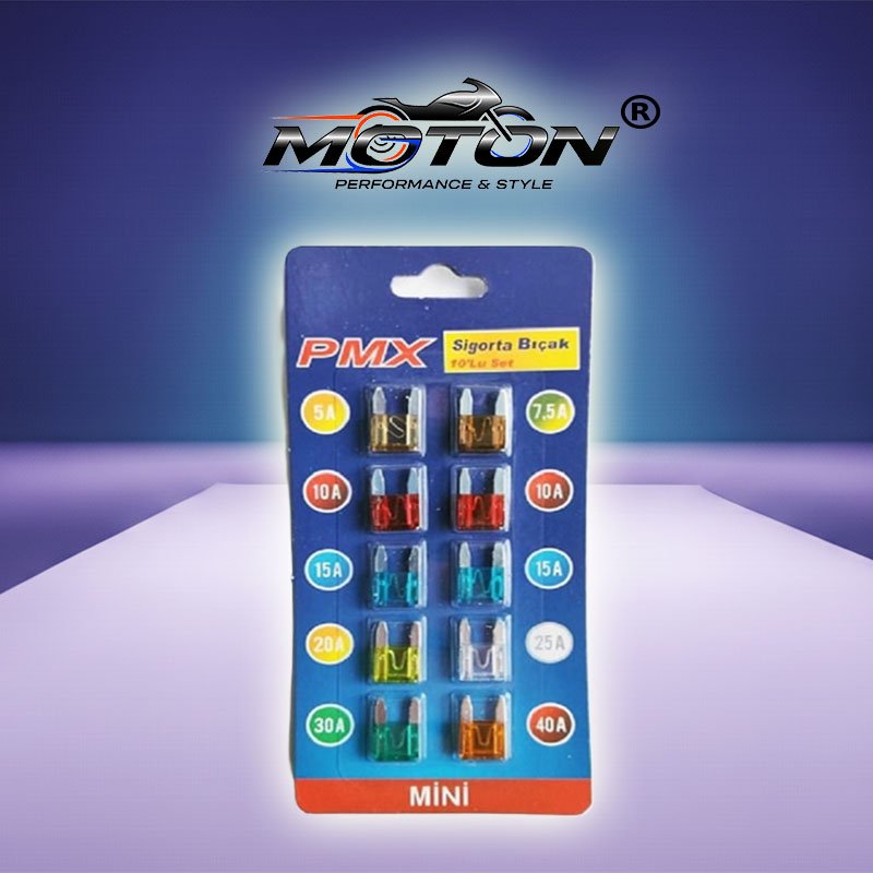 Mini (Küçük) Tip Bıçak Sigorta Seti 10’lu Paket