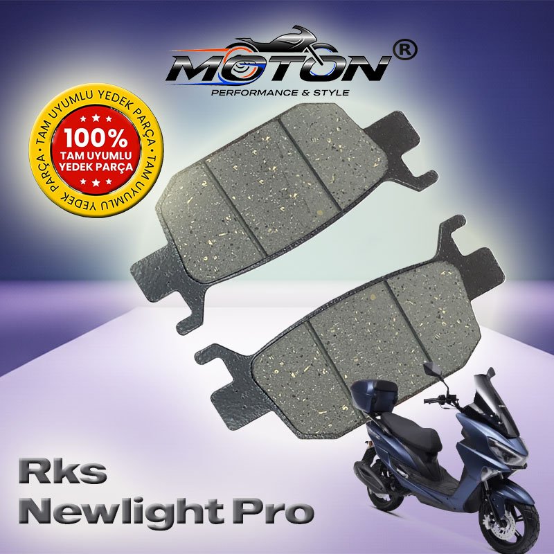Rks Newlight Pro 125 %100 Uyumlu, Yüksek Kaliteli Arka Disk Fren Balatası