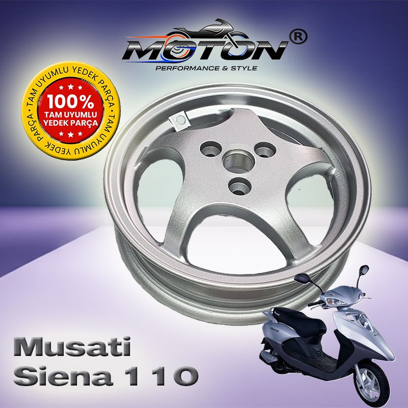 Musatti Siena 110 Uyumlu Arka Jant – Diskli Model – (10 İnç) – Gri