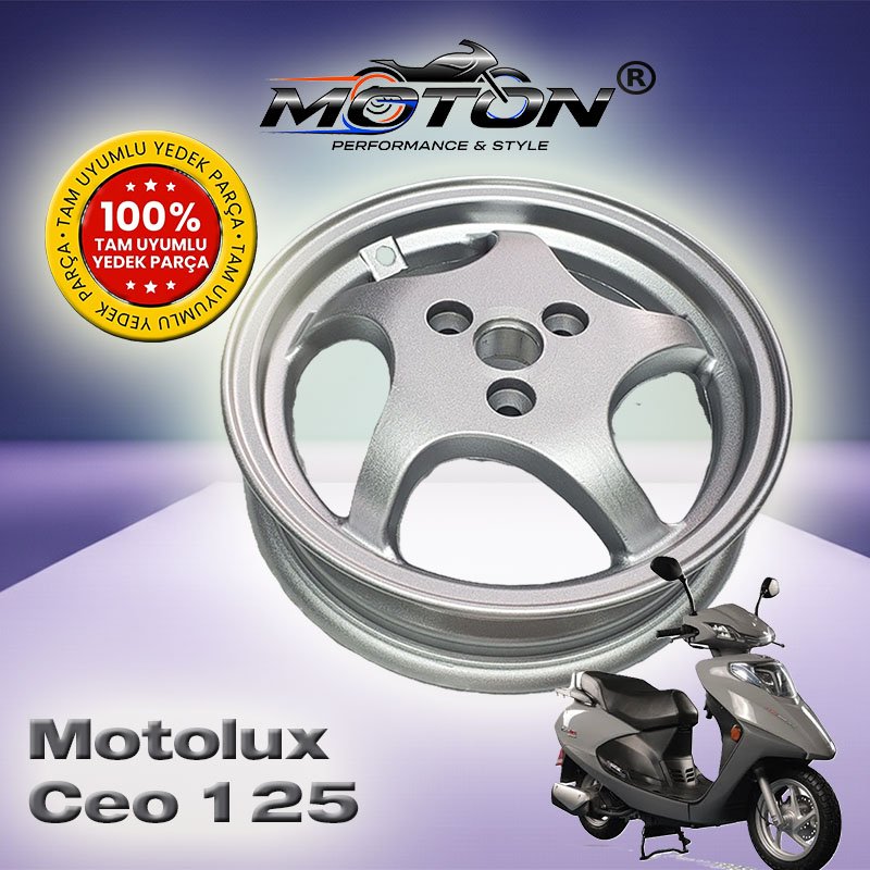 Motolux CEO 125 Uyumlu Arka Jant – Diskli Model – (10 İnç) – Gri