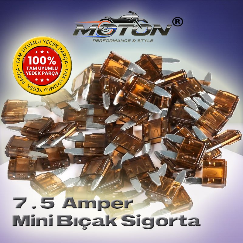 7.5 Amper Mini (Küçük Tip) Bıçak Sigorta