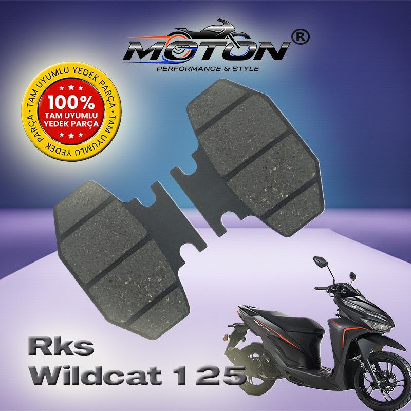 Rks Wildcat 125 %100 Uyumlu, Yüksek Kaliteli Ön Disk Fren Balatası