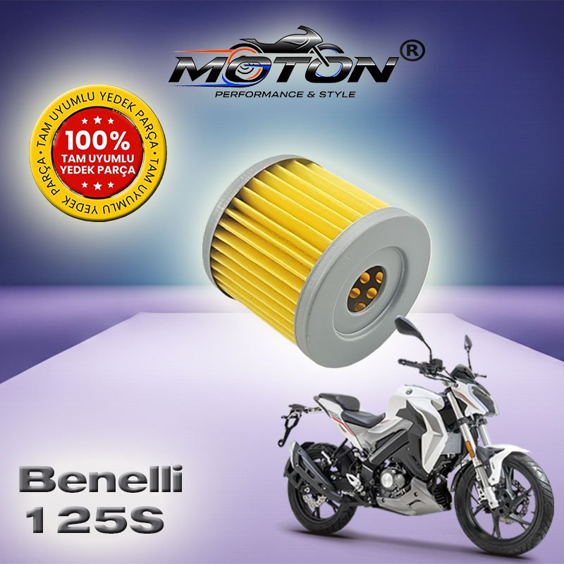 Benelli 125S Uyumlu Yağ Filtresi – 125 S Euro 4 / Euro 5 Motor Yağ Filtresi (2019 – 2026)