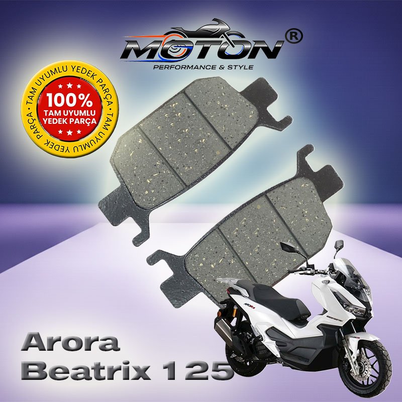 Arora Beatrix 125 %100 Uyumlu, Yüksek Kaliteli Arka Disk Fren Balatası