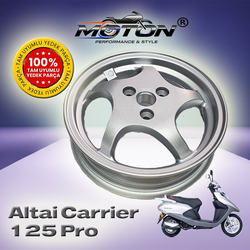 Altai Carrier 125 Pro Uyumlu Arka Jant – Diskli Model – (10 İnç) – Gri