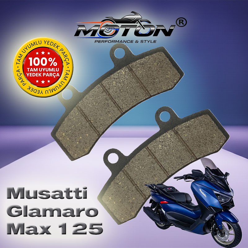 Musatti Glamaro Max 125 %100 Uyumlu, Yüksek Kaliteli Ön Disk Fren Balatası