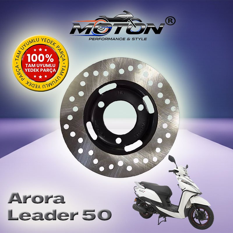 Arora Leader 50 Arka Fren Diski Çanaklı Model (180x48x3.5 mm)