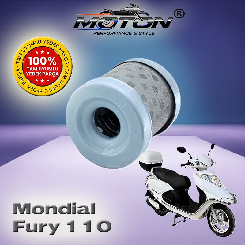 Mondial Fury 110i Tam Uyumlu Yüksek Performanslı Motosiklet Yağ Filtresi