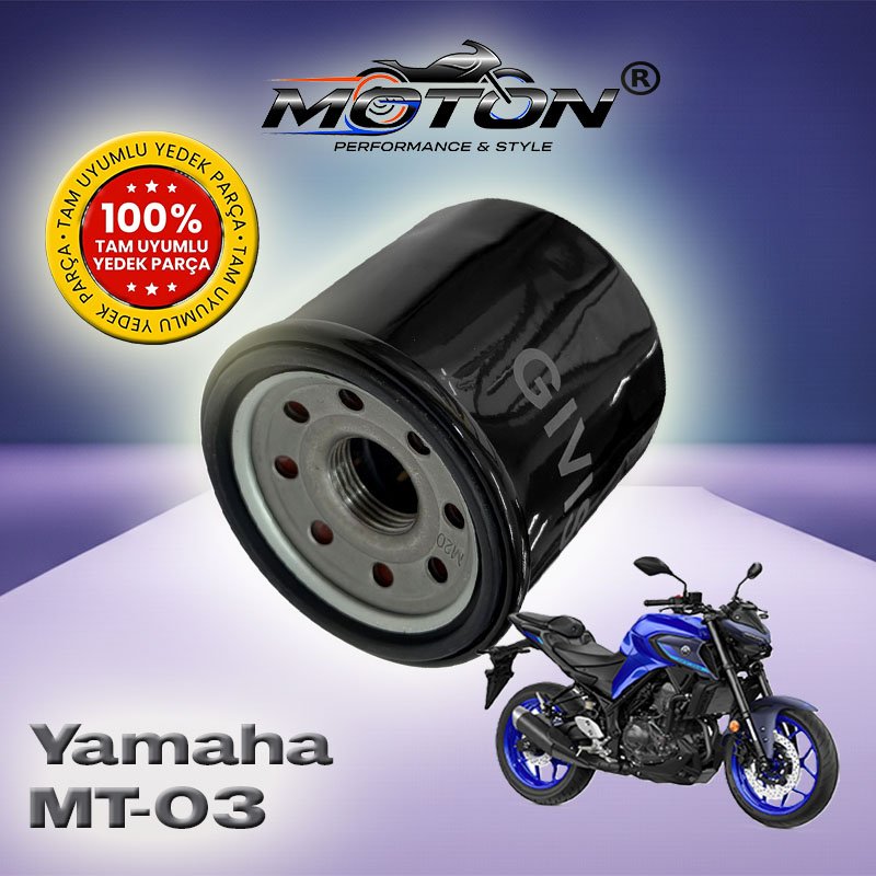 Yamaha MT-03 Uyumlu Yağ Filtresi – Yüksek Performans Muadil Filtre (HF204 / 1WD Uyumlu)