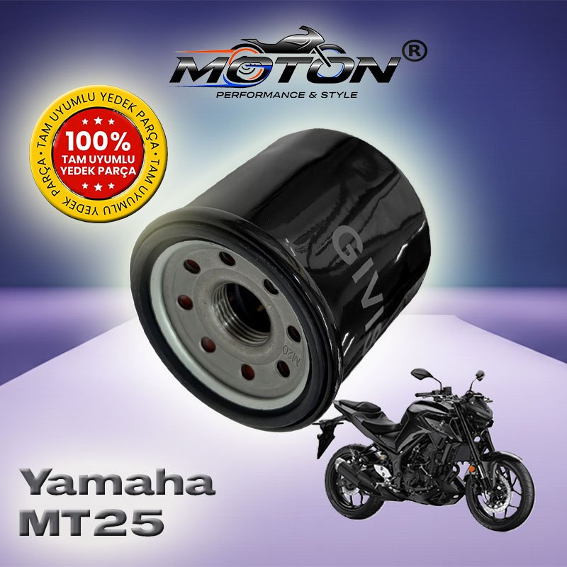 Yamaha MT25 Uyumlu Yağ Filtresi – Yüksek Performans Muadil Filtre (HF204 / 1WD Uyumlu)