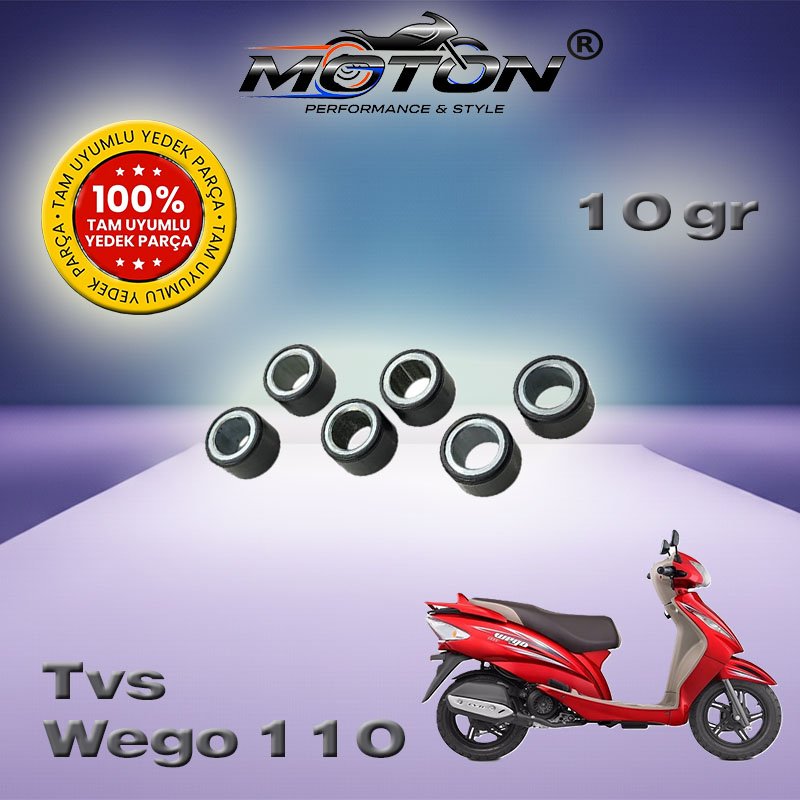 TVS Wego 110 Performans Varyatör Baga Seti (18×12 – 10 Gram)
