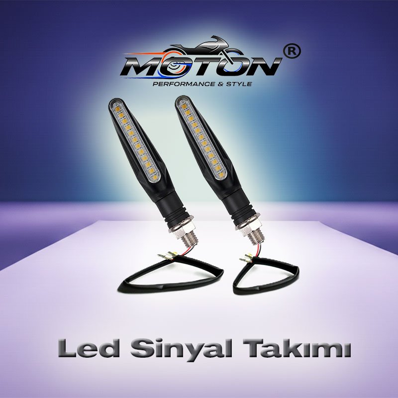 Motosiklet Universal LED Sinyal Lambası Takımı (2 Adet)
