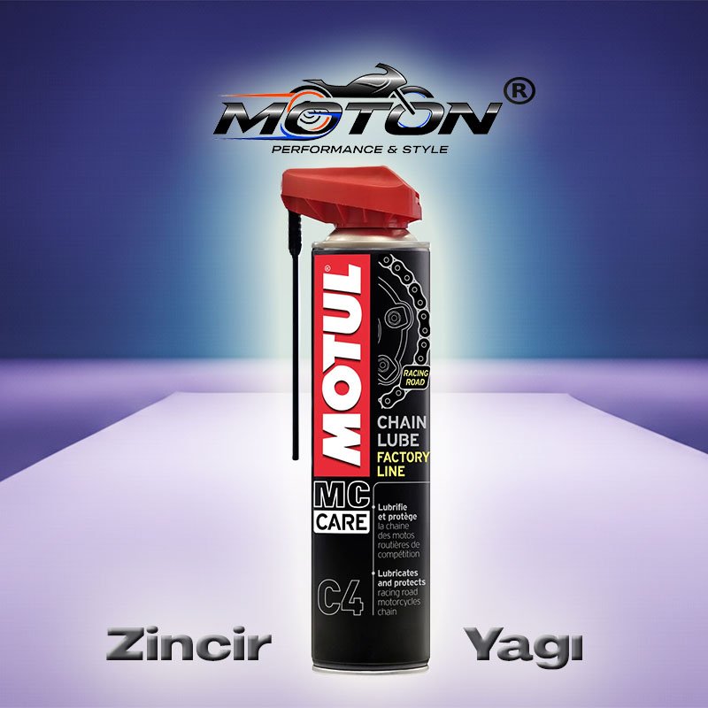 Motul C4 Zincir Yağı 400 ml – Yarış Tipi O-Ring X-Ring Z-Ring Uyumlu Beyaz Zincir Spreyi