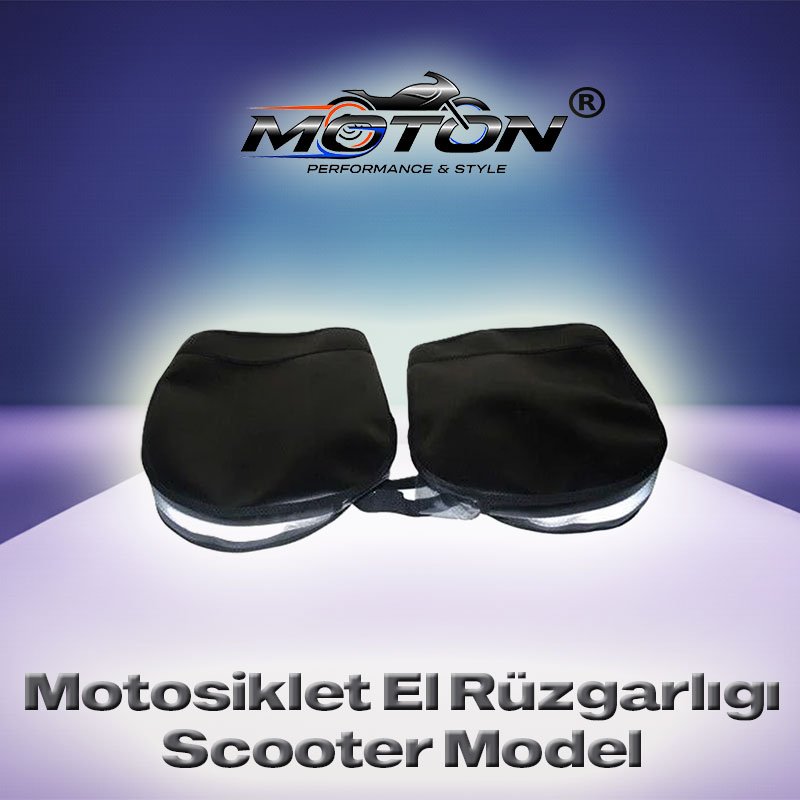 Motosiklet El Rüzgarlığı Scooter Model – Su Ve Soğuk Geçirmez Elcik Koruma Kılıfı (Siyah)