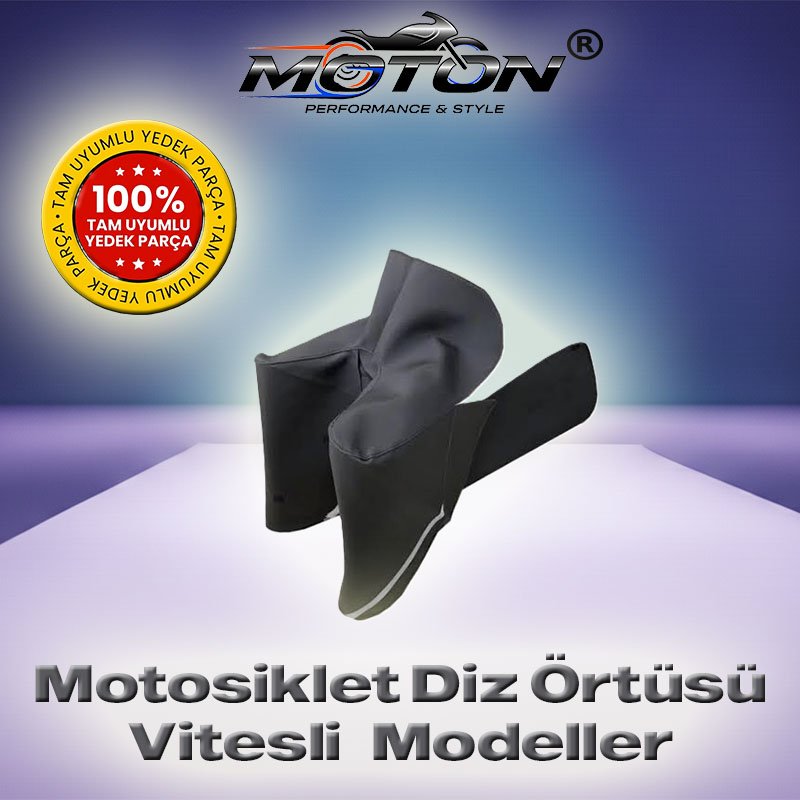 Vitesli Motor Diz Örtüsü Universal Model – Kalın Kumaş Reflektörlü Bacak Koruma