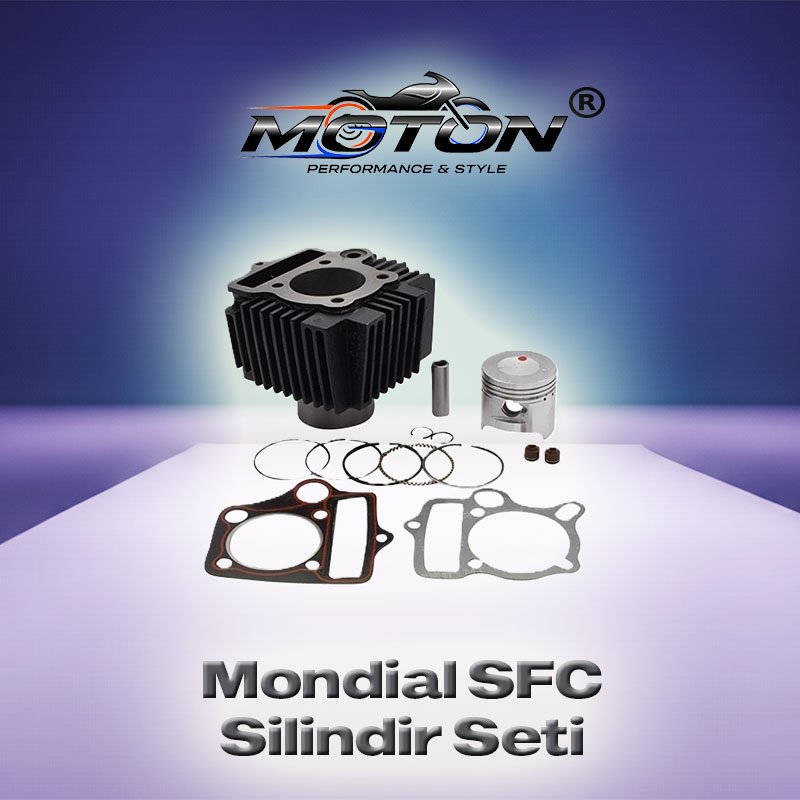 100cc Cub Komple Silindir Seti – Mondial SFC, Kuba Ege, Falcon Uyumlu (Piston Segman Conta Dahil)